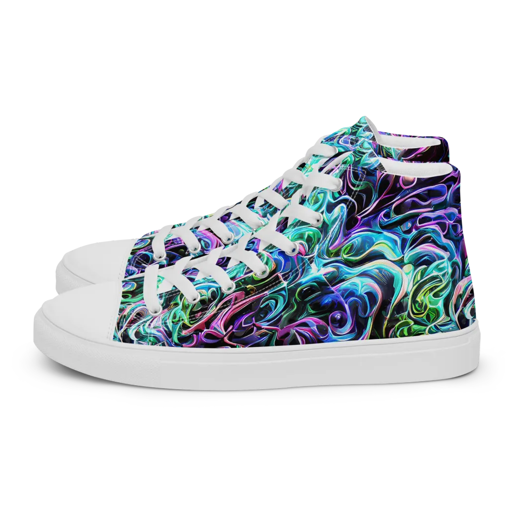 Afterglow Riptide on Women's High Top Canvas Shoes — Left