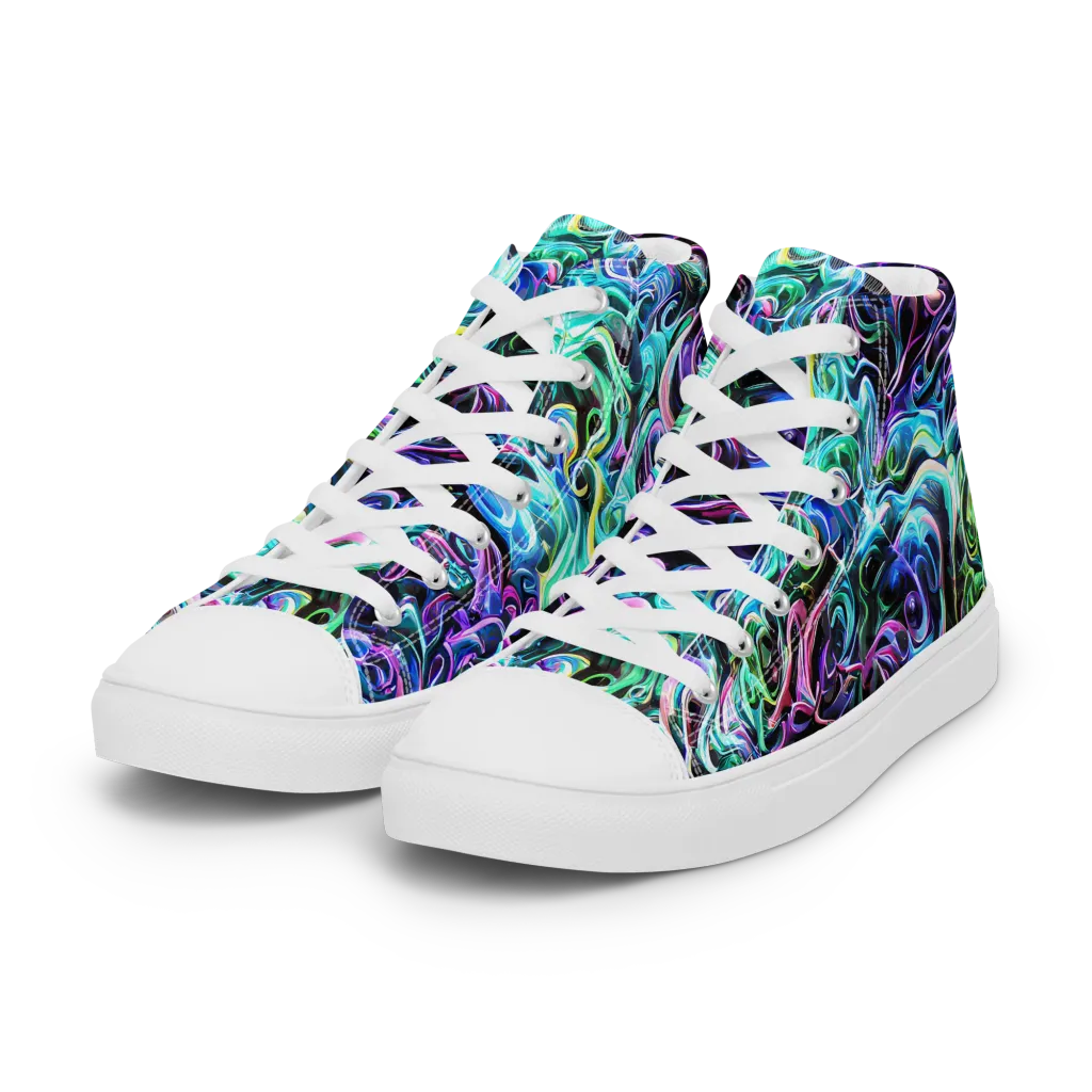 Afterglow Riptide on Women's High Top Canvas Shoes — Left Front