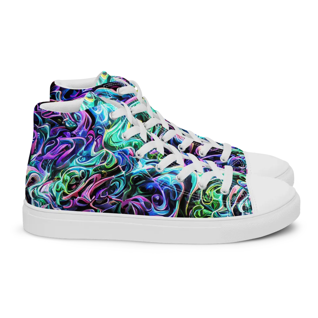 Afterglow Riptide on Women's High Top Canvas Shoes — Right