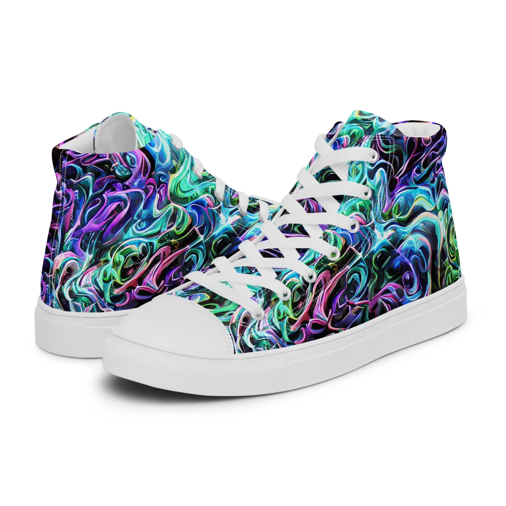 Afterglow Riptide on Women's High Top Canvas Shoes — Left