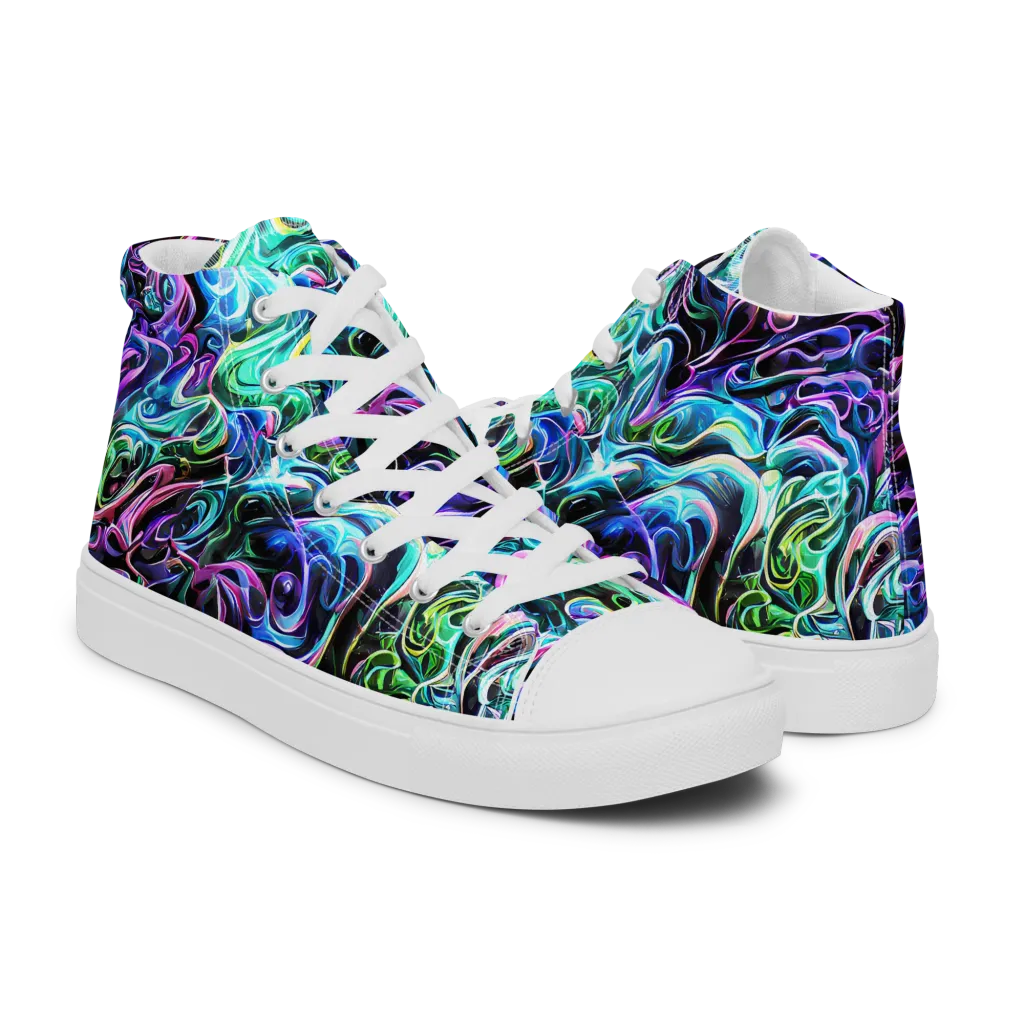 Afterglow Riptide on Women's High Top Canvas Shoes — Right