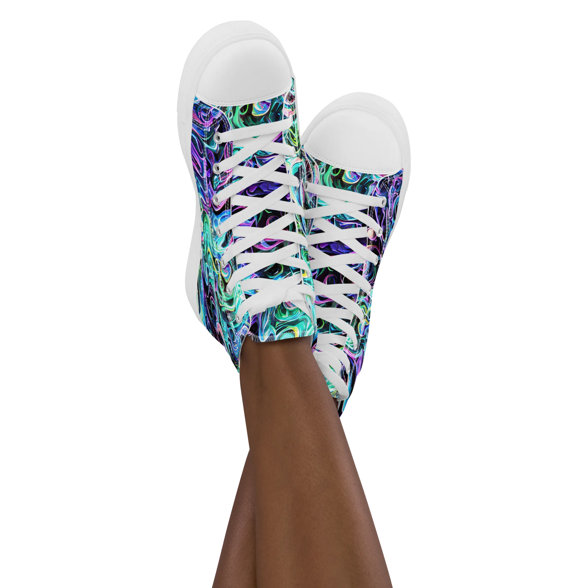 Afterglow Riptide on Women's High Top Canvas Shoes — Front