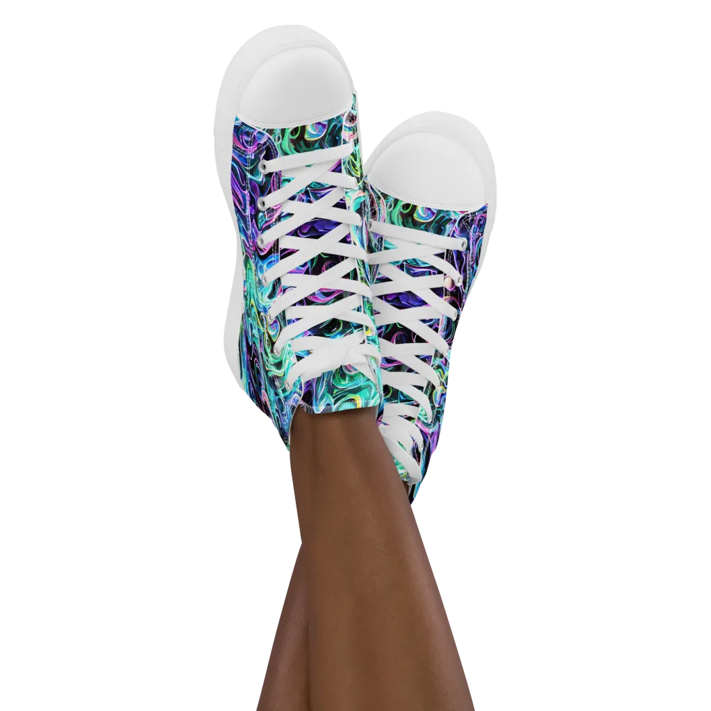 Afterglow Riptide on Women's High Top Canvas Shoes — Front