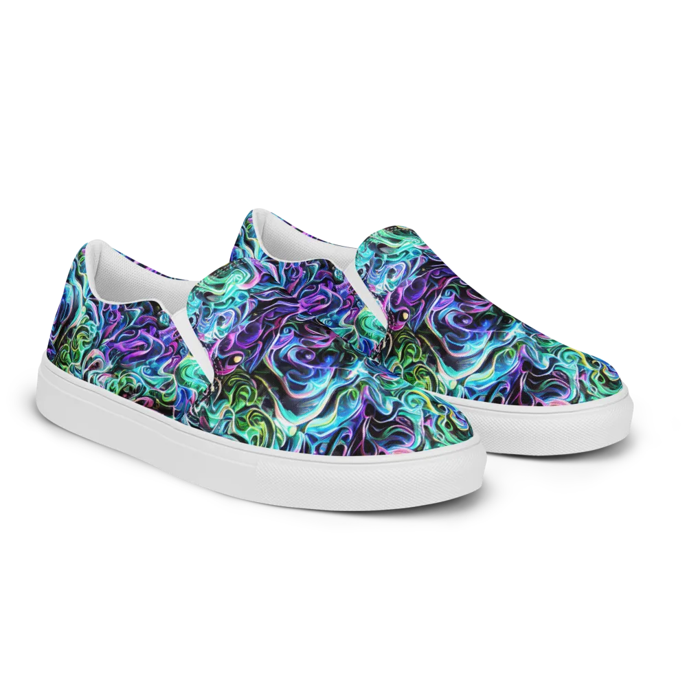 Afterglow Riptide on Men's Slip-On Canvas Shoes — Right Front