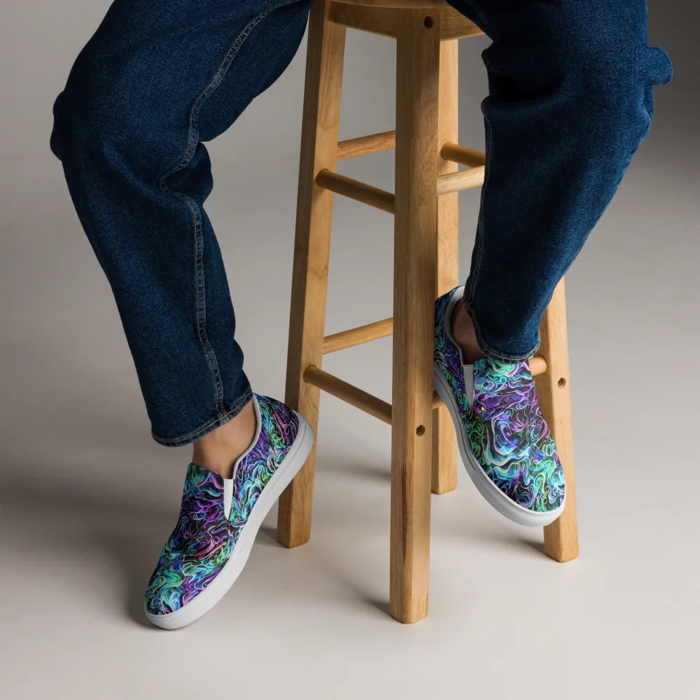 Afterglow Riptide on Men's Slip-On Canvas Shoes — Front