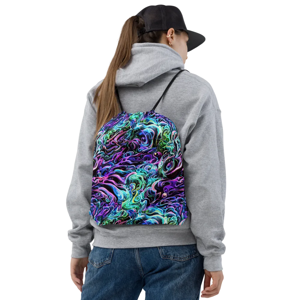 Afterglow Riptide on Drawstring Bag — Front