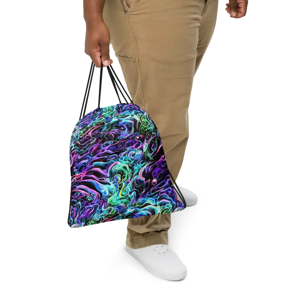 Afterglow Riptide on Drawstring Bag — Front