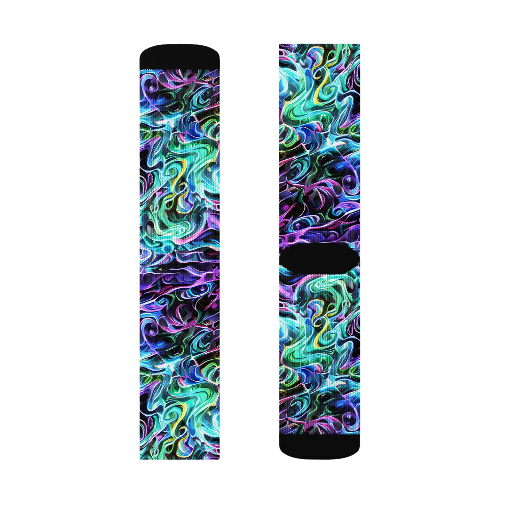 Afterglow Riptide on Socks — Right Sock