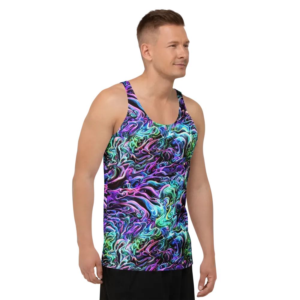 Afterglow Riptide on Men's Tank Top — Right Front