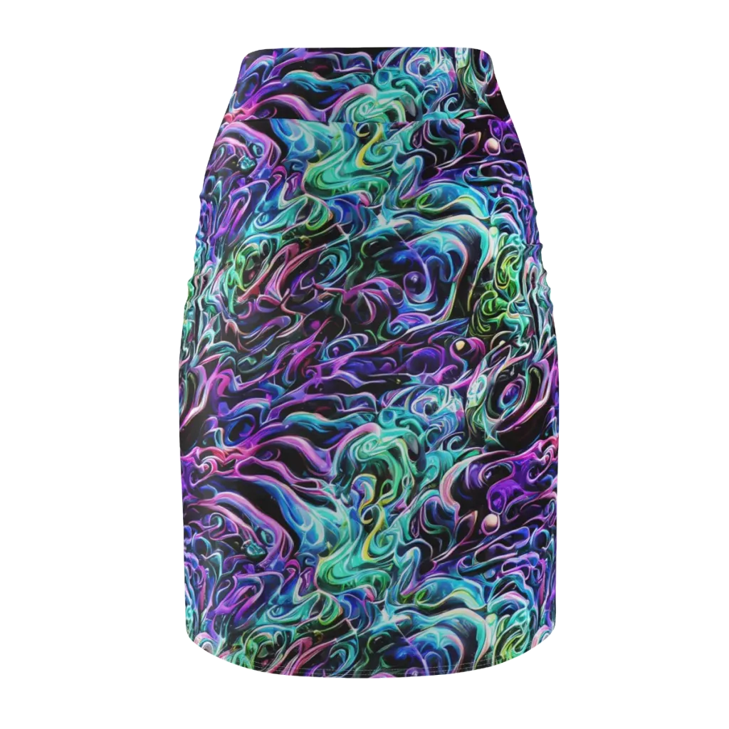 Afterglow Riptide on Pencil Skirt — Back