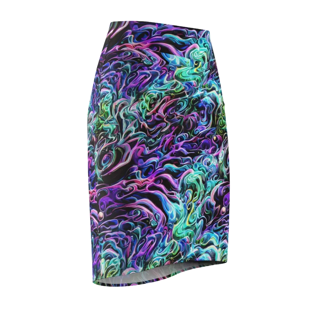 Afterglow Riptide on Pencil Skirt — Front Side