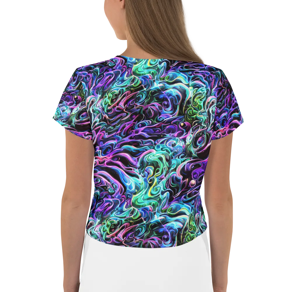 Afterglow Riptide on Crop Tee — Back