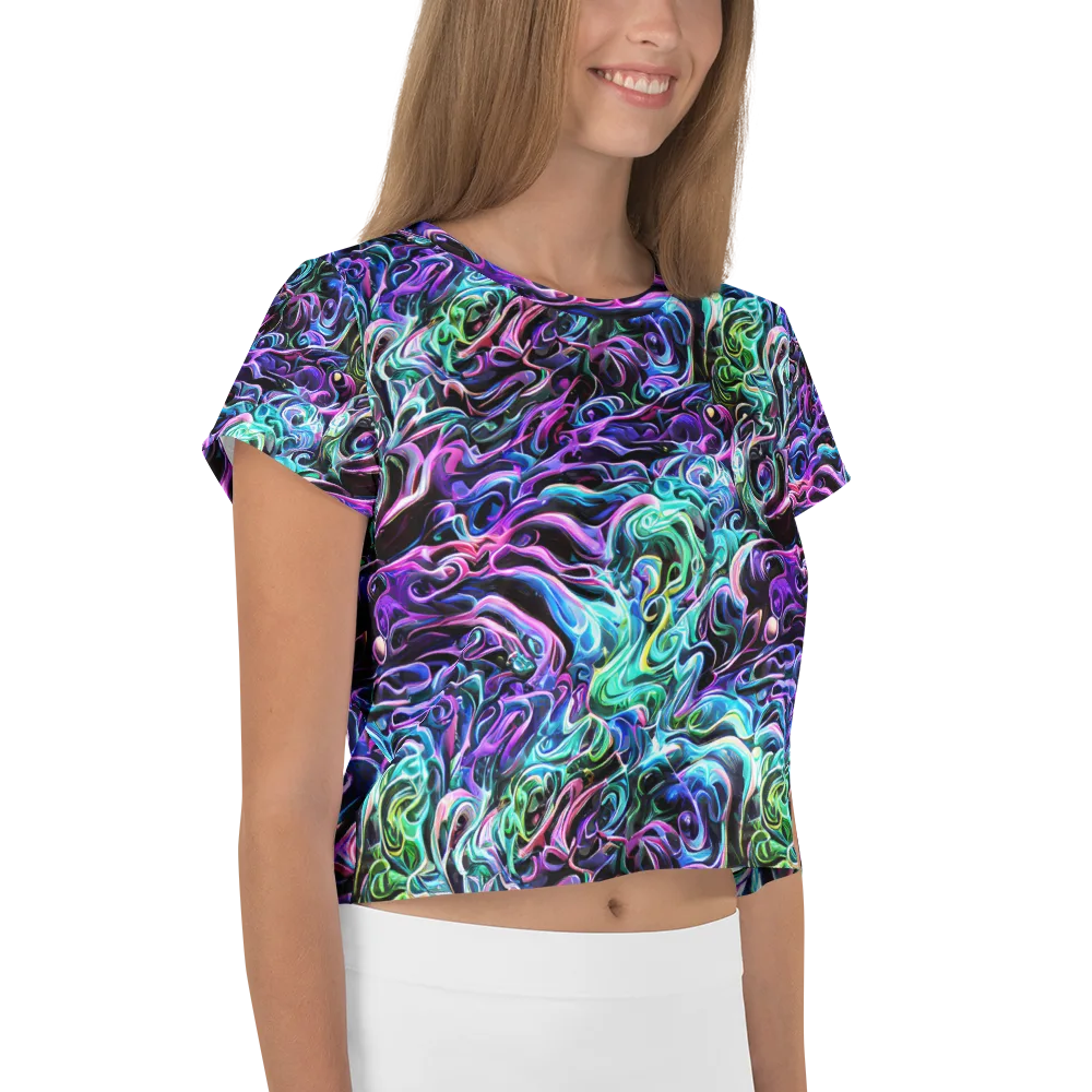 Afterglow Riptide on Crop Tee — Right