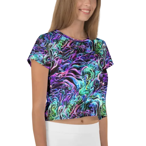 Afterglow Riptide on a Crop Tee