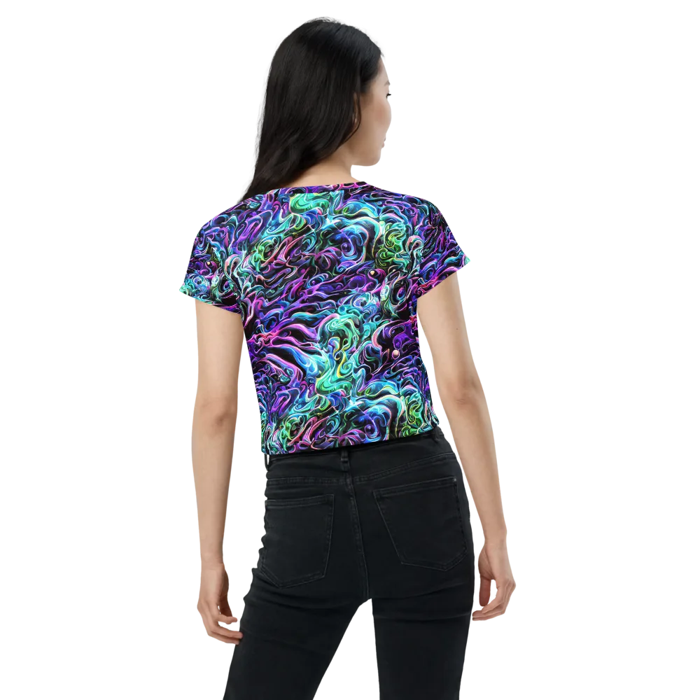 Afterglow Riptide on Crop Tee — Back