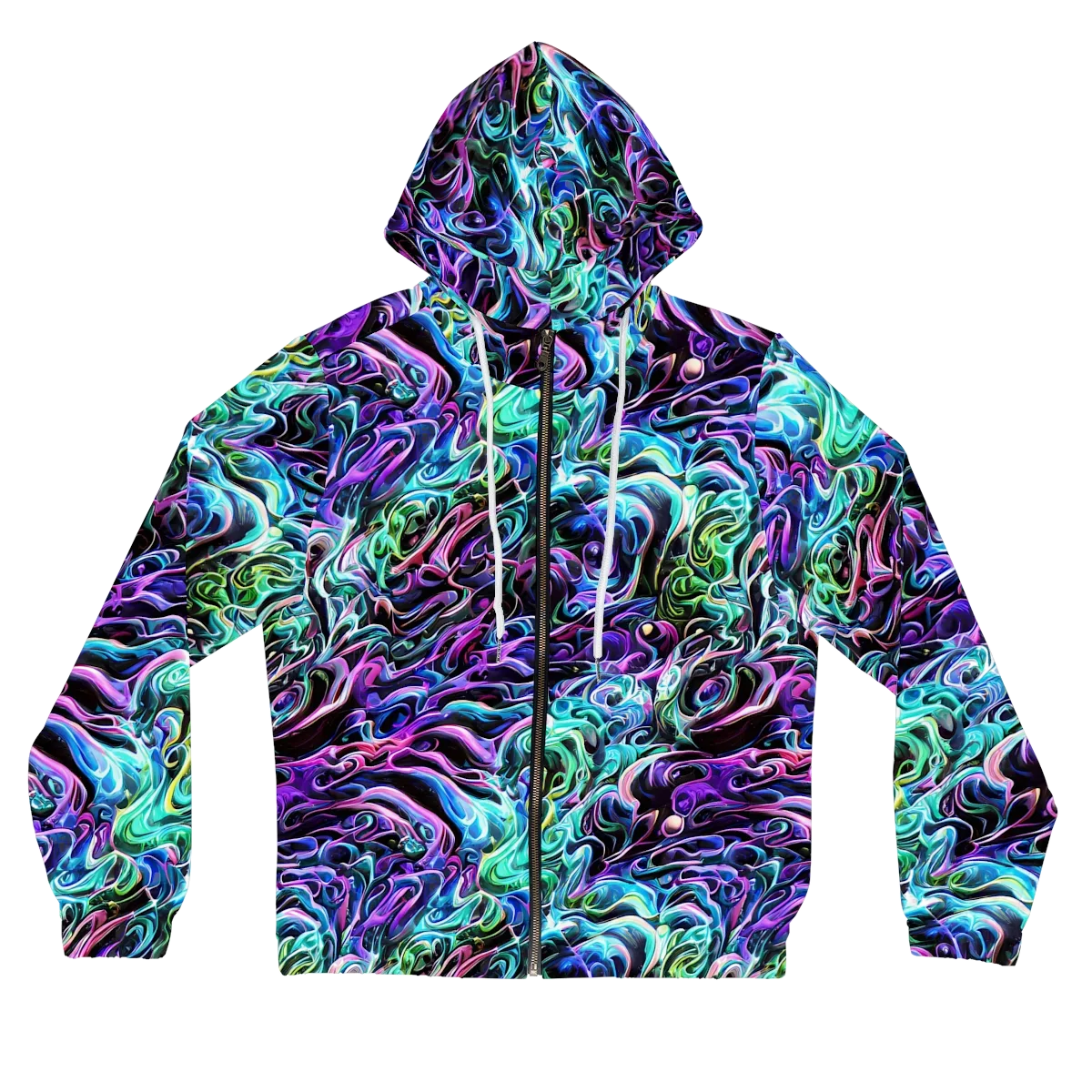 Afterglow Riptide on Women's Full-Zip Hoodie — Front