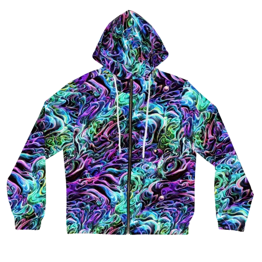 Afterglow Riptide on a Women's Full-Zip Hoodie