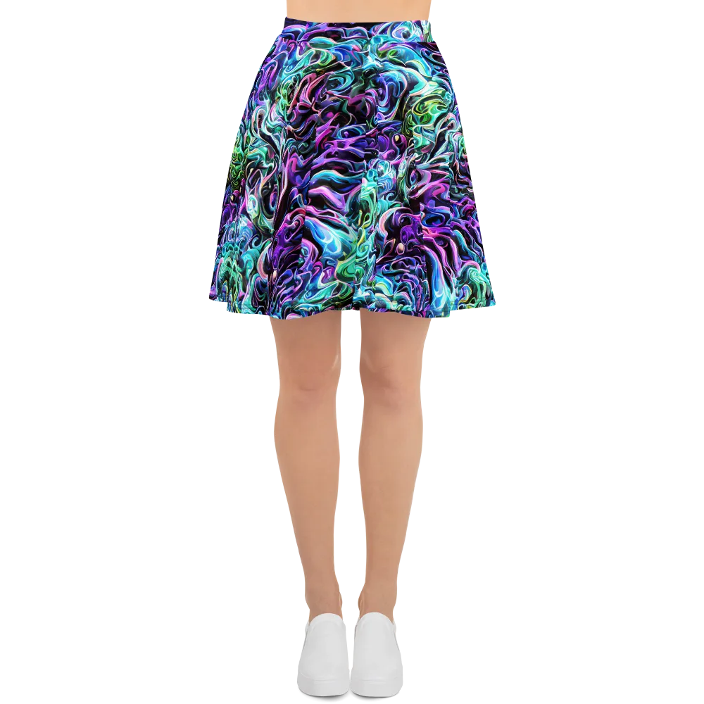 Afterglow Riptide on Skater Skirt — Front