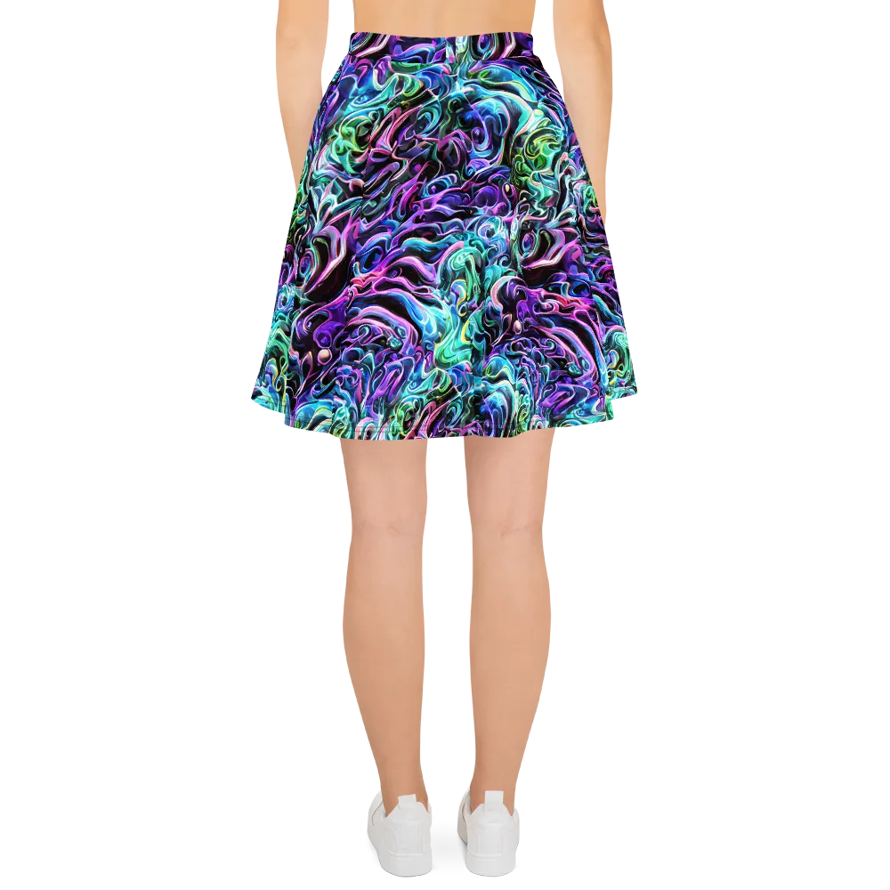 Afterglow Riptide on Skater Skirt — Back