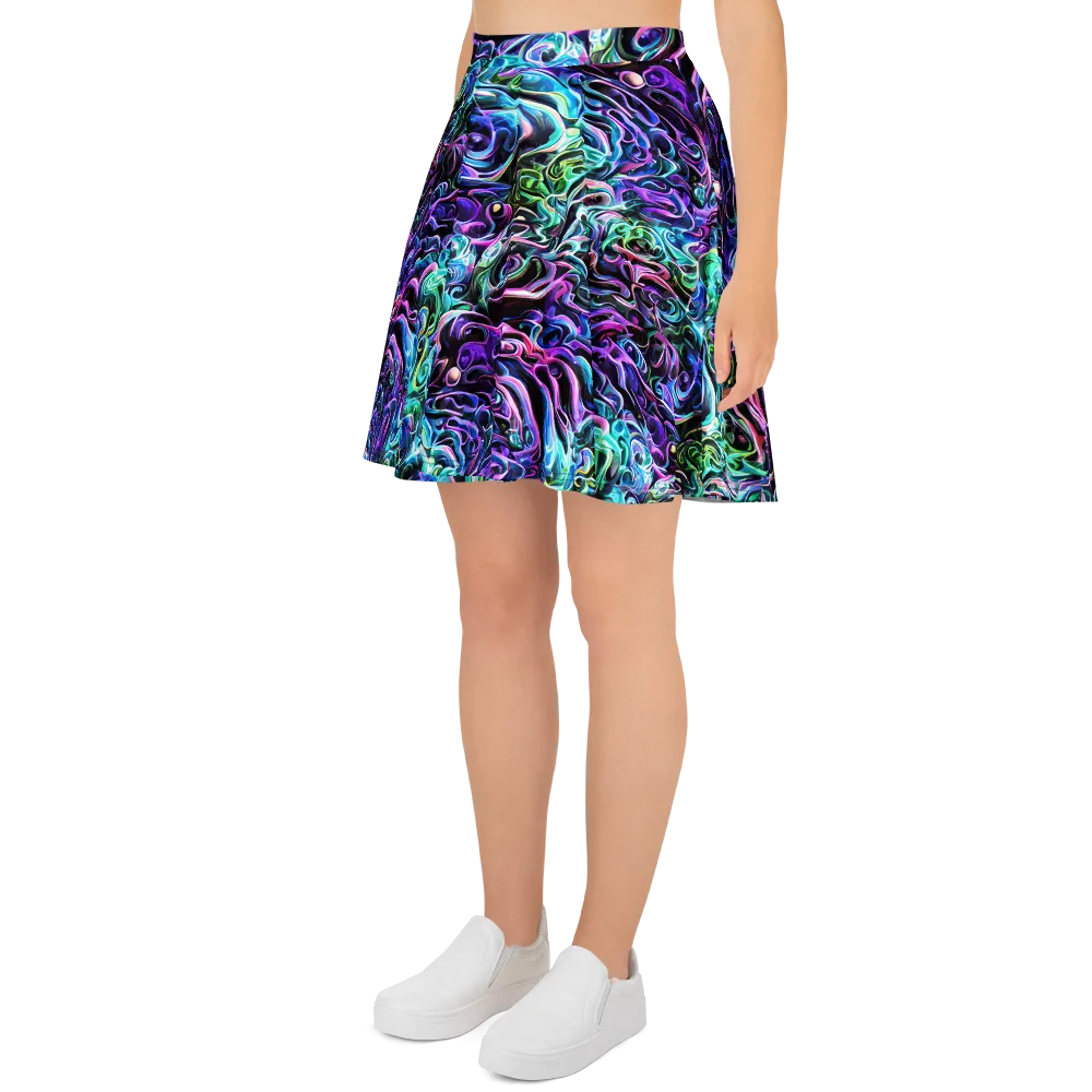 Afterglow Riptide on Skater Skirt — Left