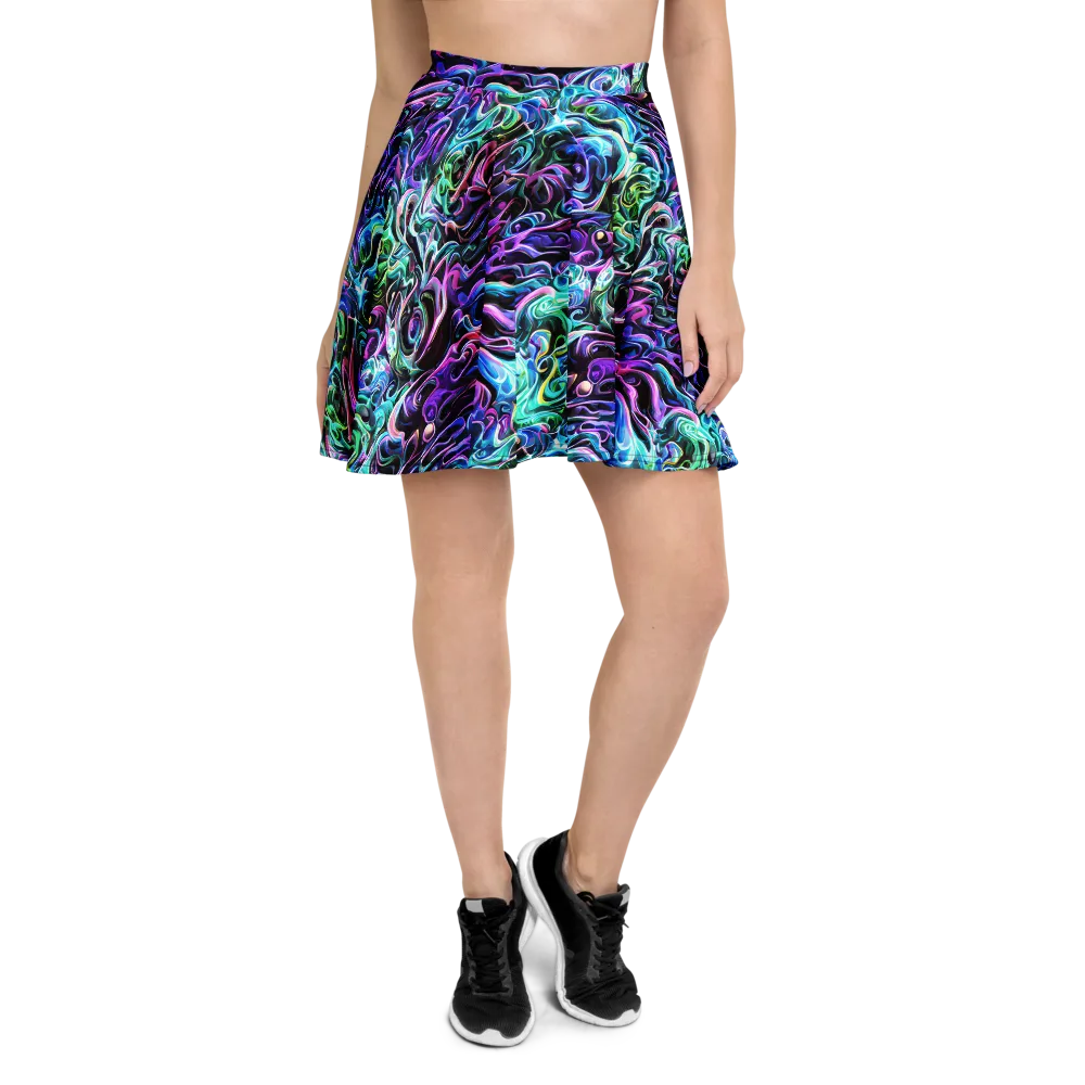 Afterglow Riptide on Skater Skirt — Front