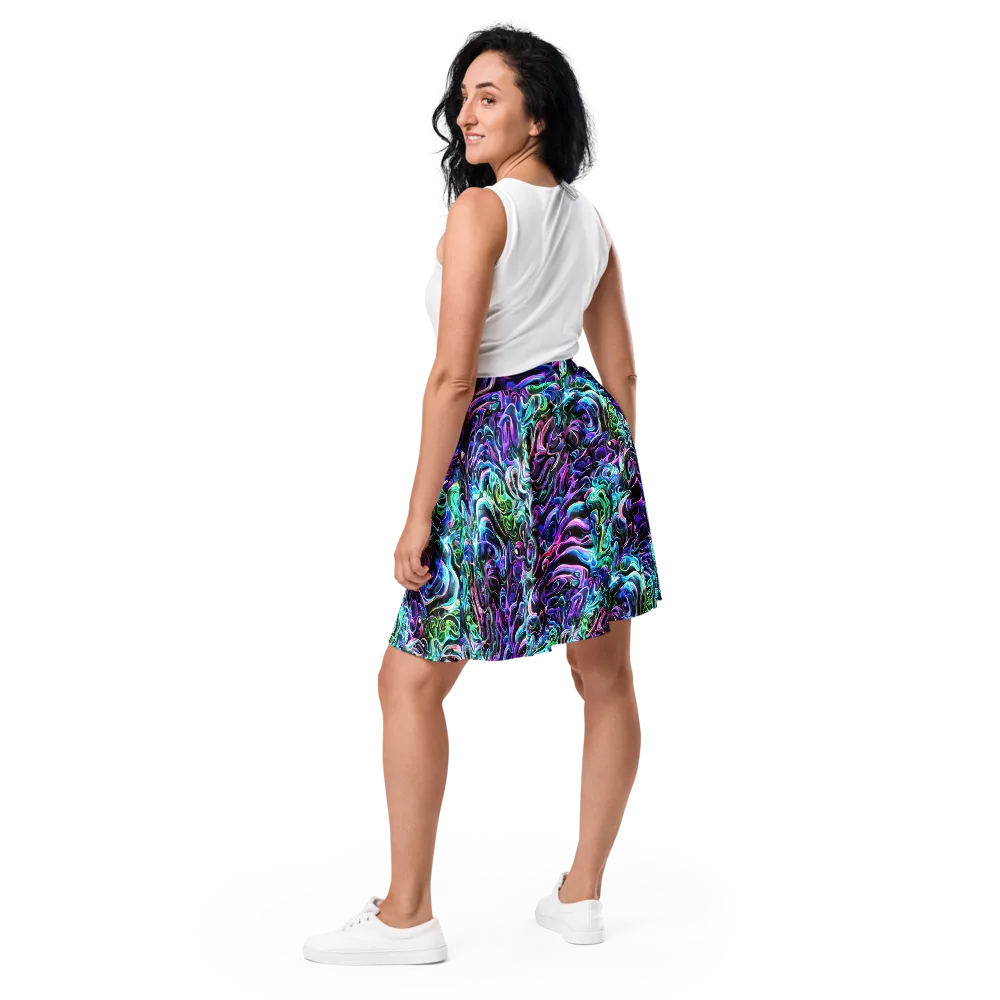 Afterglow Riptide on Skater Skirt — Back