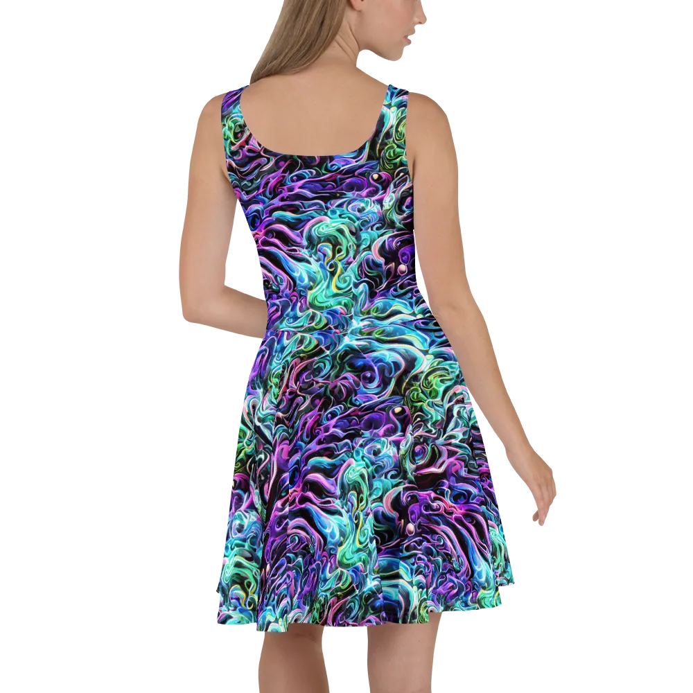 Afterglow Riptide on Skater Dress — Back