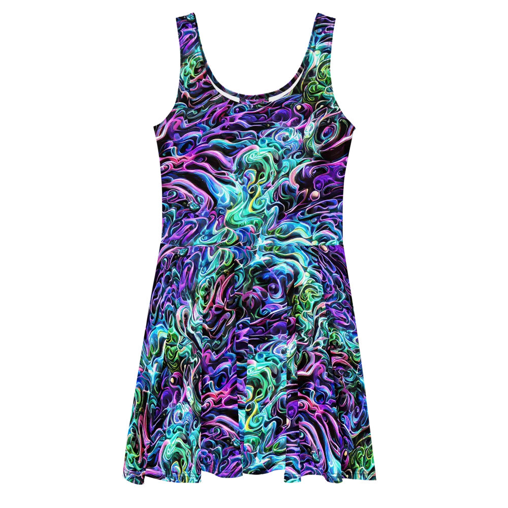 Afterglow Riptide on Skater Dress — Front