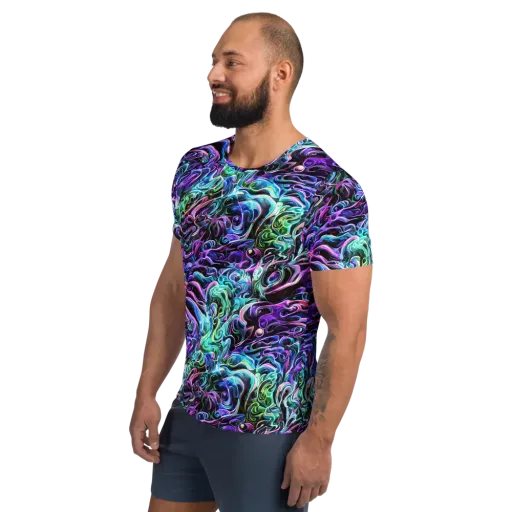 Afterglow Riptide on a Men's Athletic T-Shirt