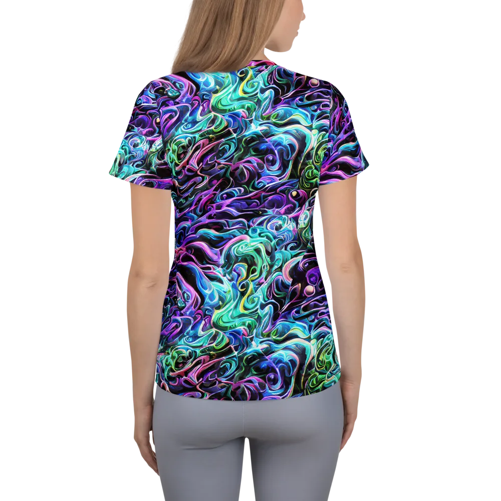 Afterglow Riptide on Women's Athletic T-Shirt — Back