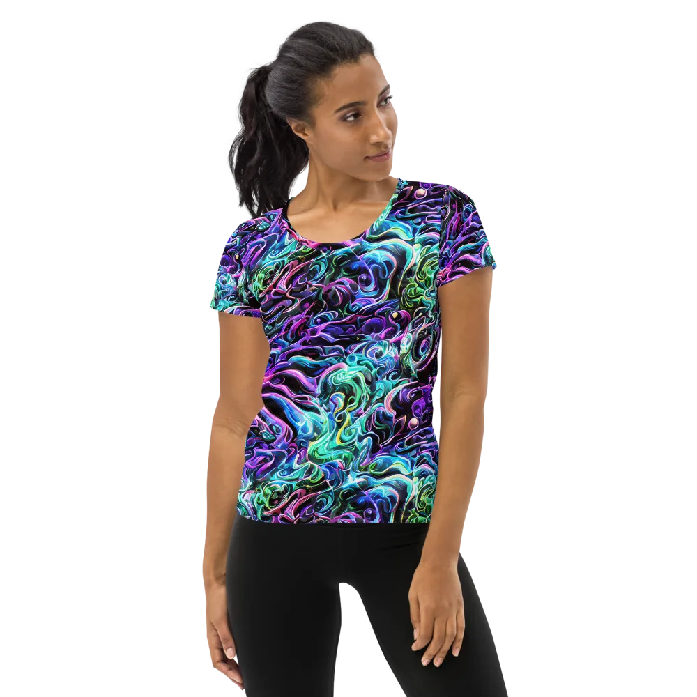 Afterglow Riptide on Women's Athletic T-Shirt — Front