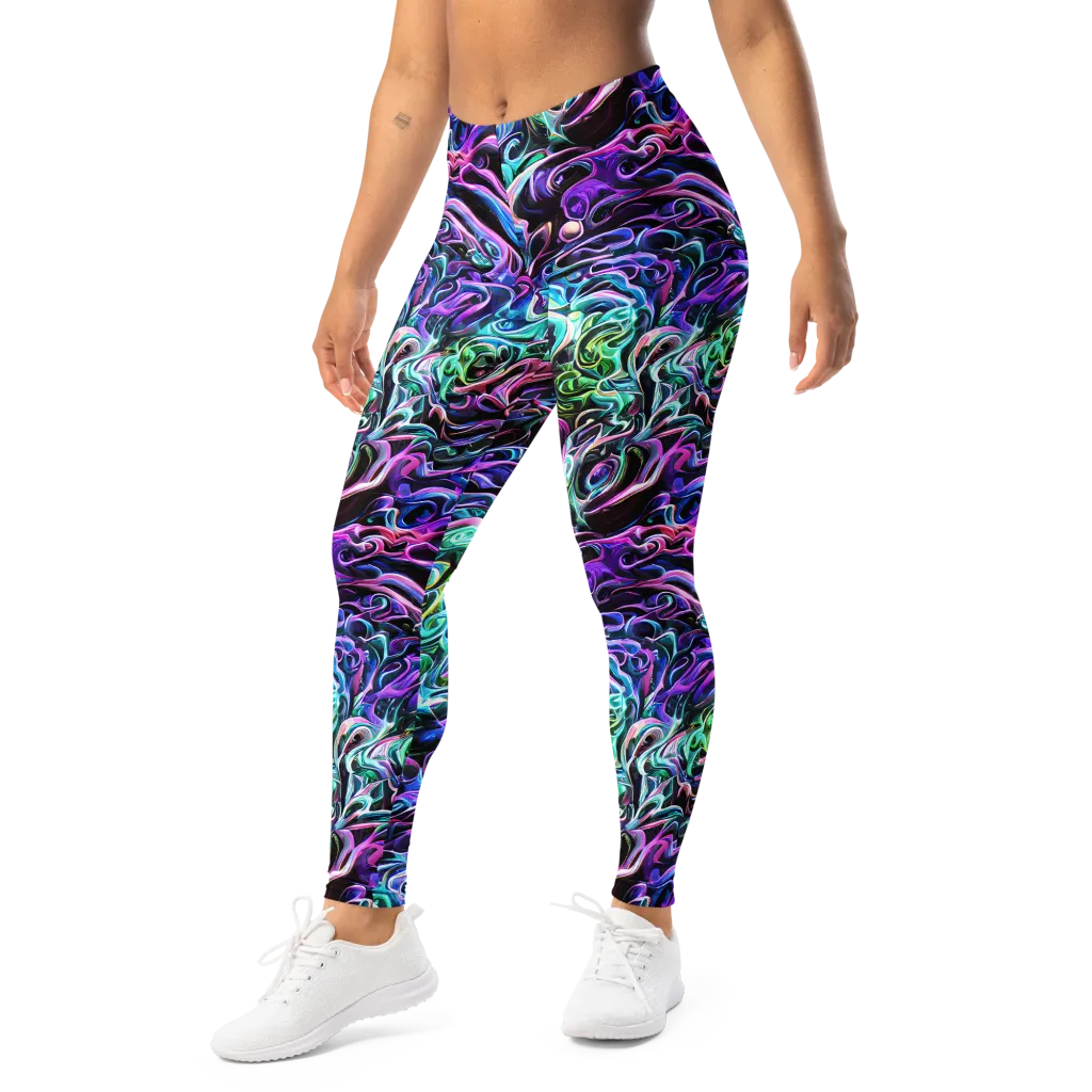 Afterglow Riptide on Leggings — Left Front
