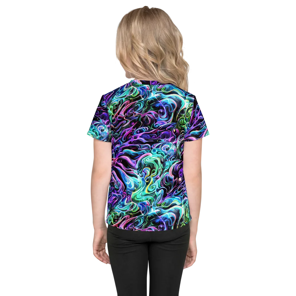 Afterglow Riptide on Kids Crew Neck T-Shirt — Back