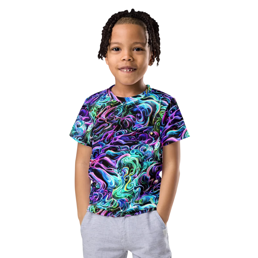 Afterglow Riptide on Kids Crew Neck T-Shirt — Front