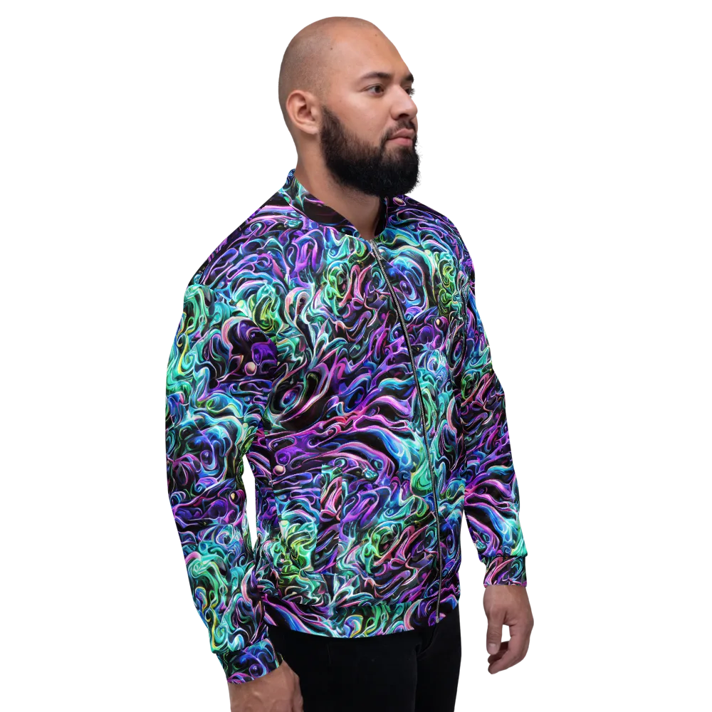 Afterglow Riptide on Bomber Jacket — Right