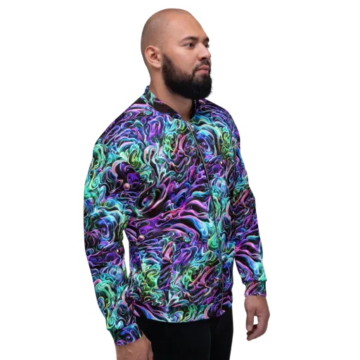 Afterglow Riptide on a Bomber Jacket