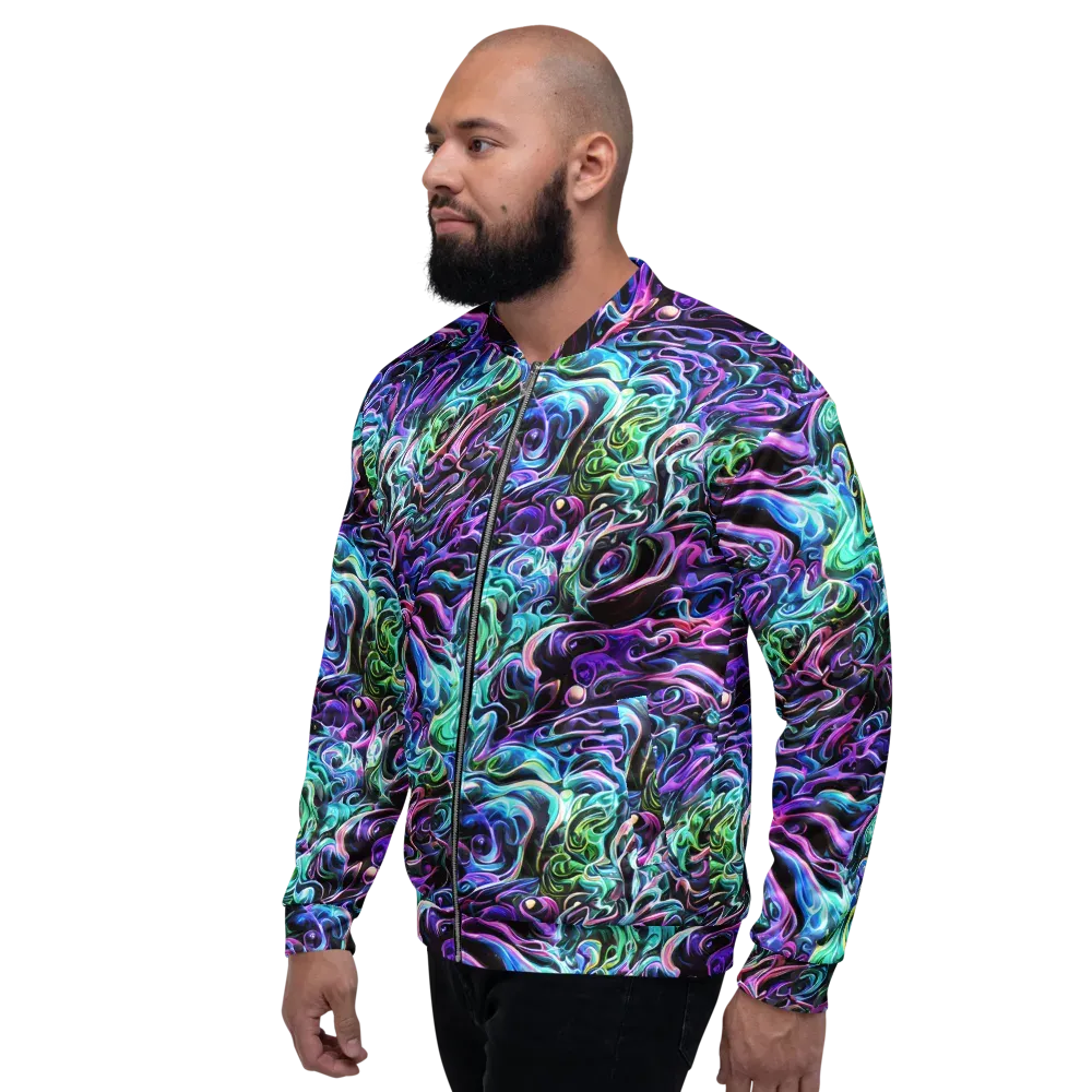 Afterglow Riptide on Bomber Jacket — Left
