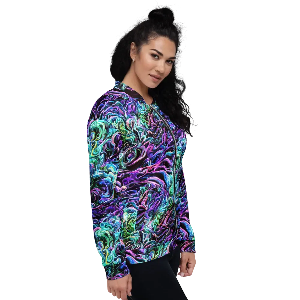 Afterglow Riptide on Bomber Jacket — Right