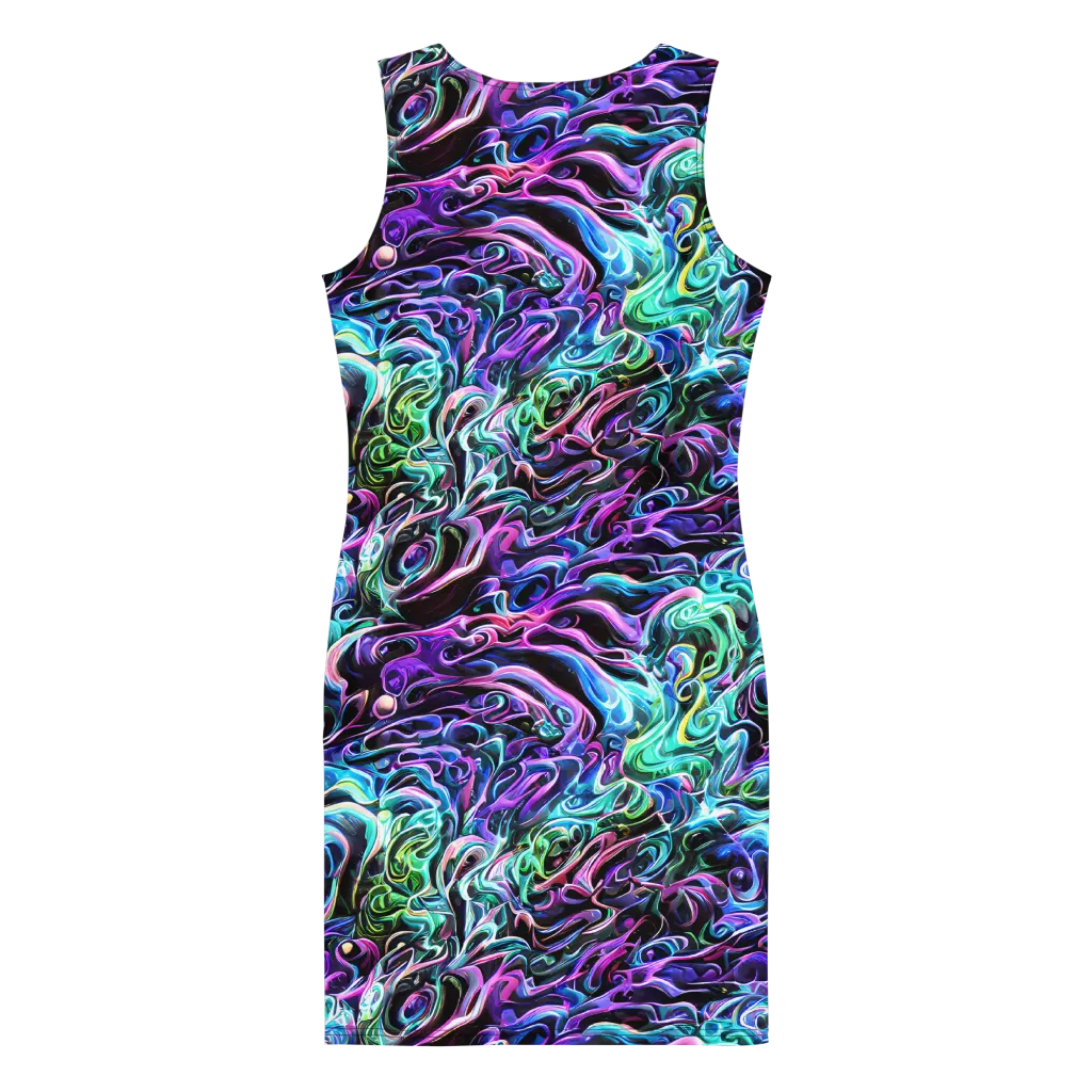 Afterglow Riptide on Bodycon Dress — Back