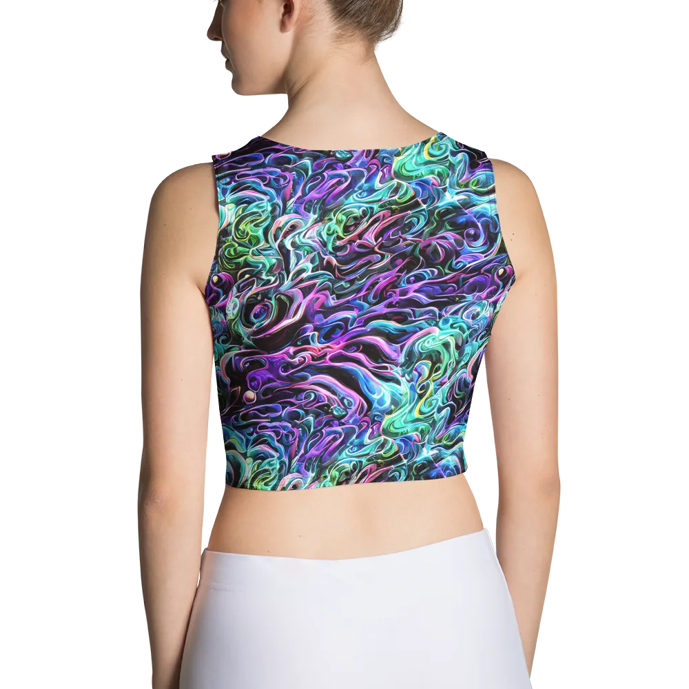 Afterglow Riptide on Crop Top — Back