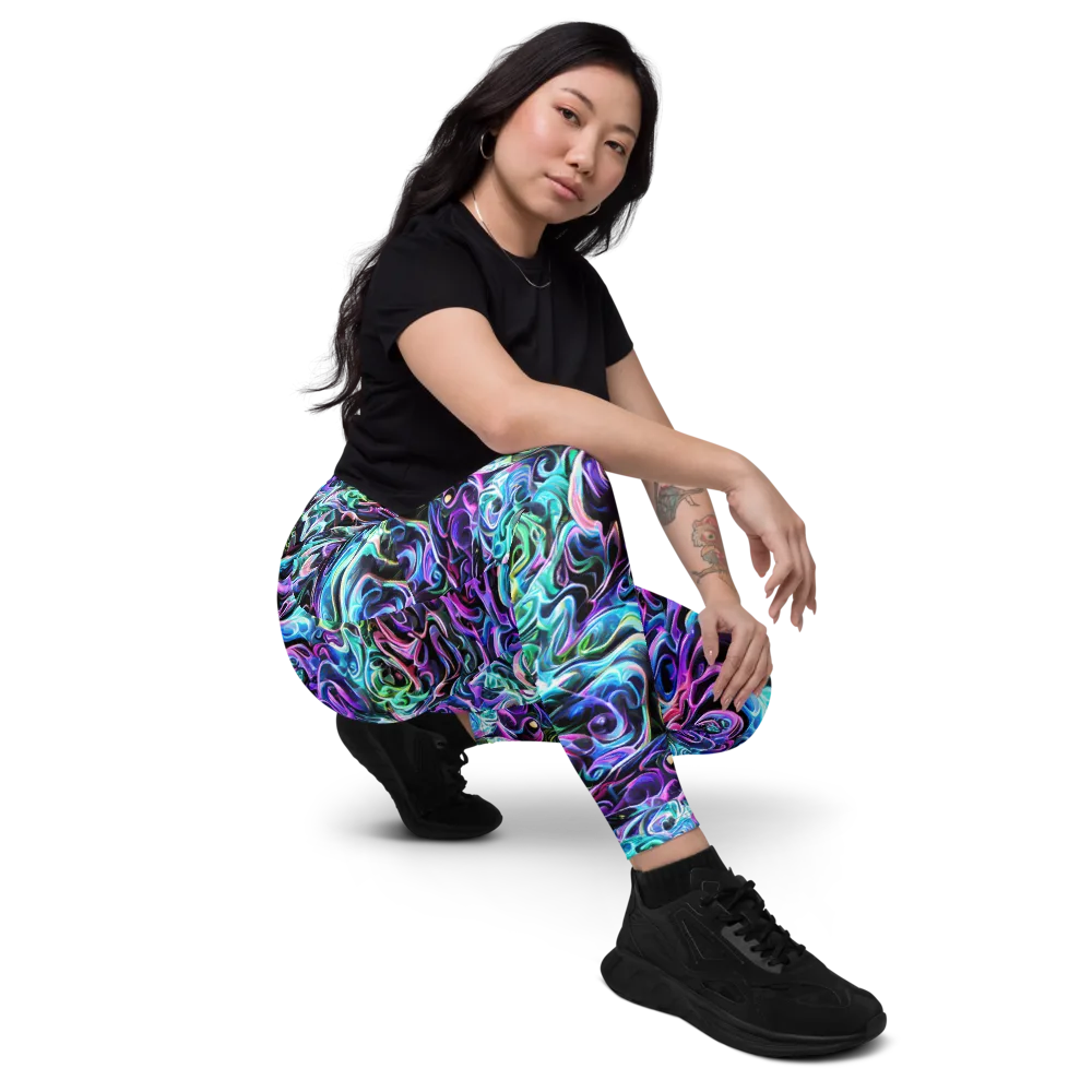Afterglow Riptide on Leggings with Pockets — Right Front