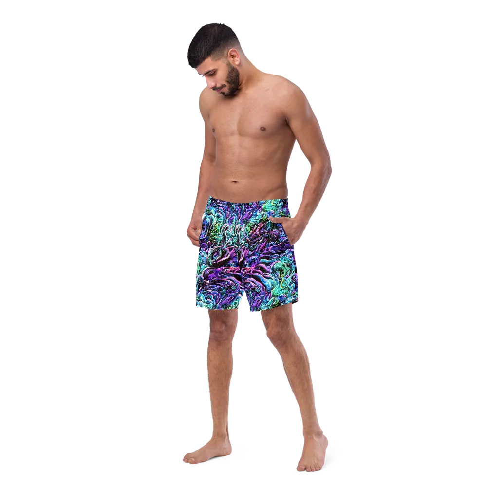Afterglow Riptide on Swim Trunks — Left Front