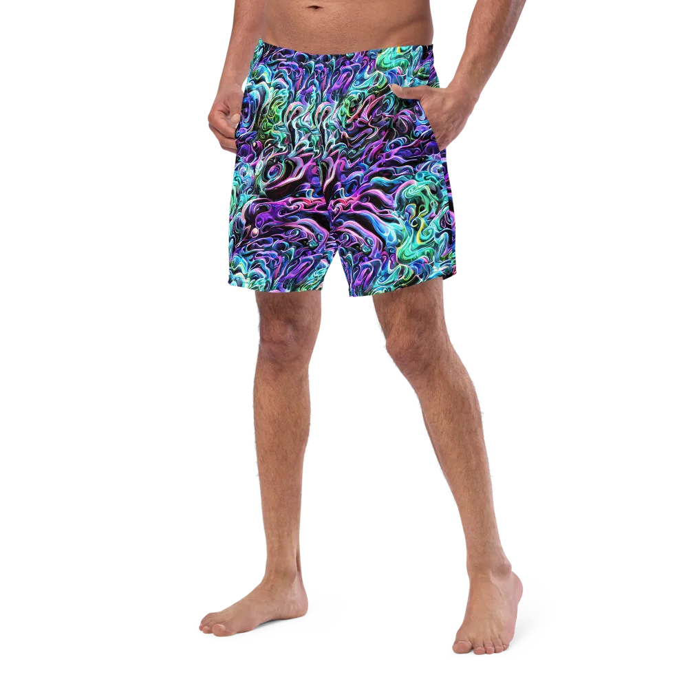 Afterglow Riptide on Swim Trunks — Left Front