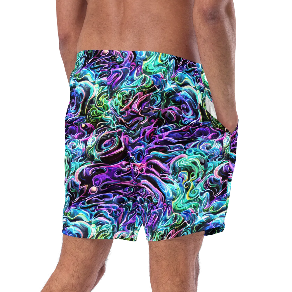 Afterglow Riptide on Swim Trunks — Right Back