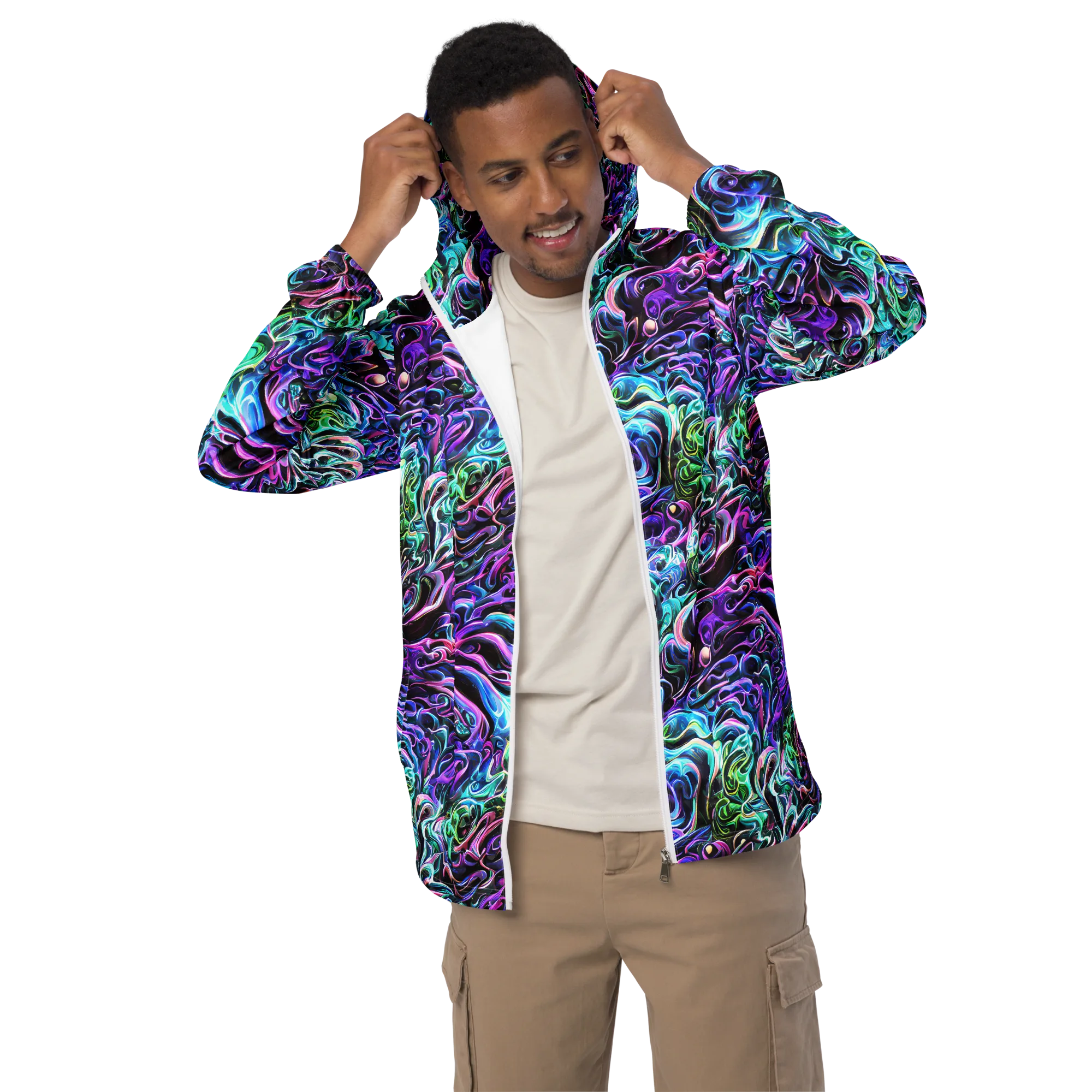 Afterglow Riptide on Men's Windbreaker — Front