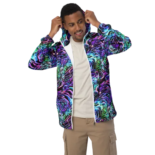 Afterglow Riptide on a Men's Windbreaker