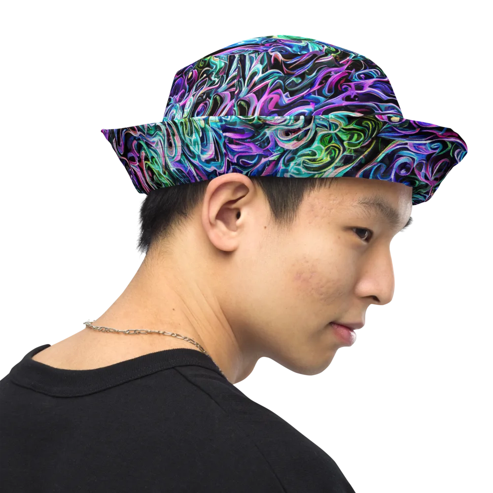 Afterglow Riptide on Reversible Bucket Hat — Right Outside