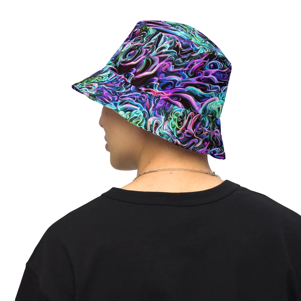 Afterglow Riptide on Reversible Bucket Hat — Back Inside