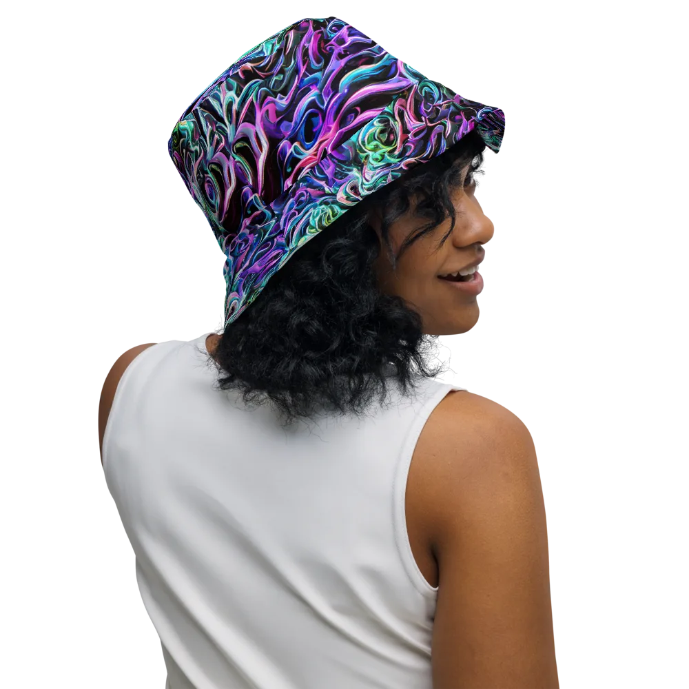 Afterglow Riptide on Reversible Bucket Hat — Right Outside