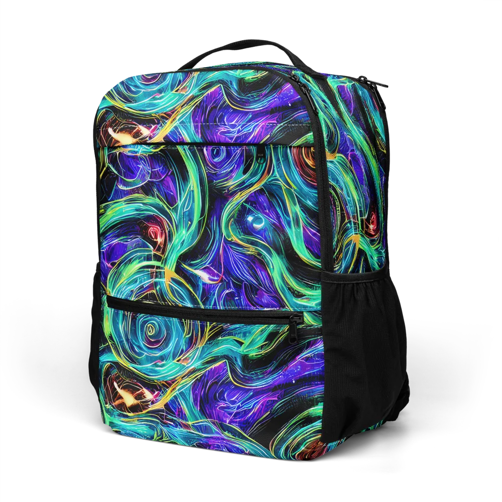 Luminous Swirl on Utility Backpack — Left Front